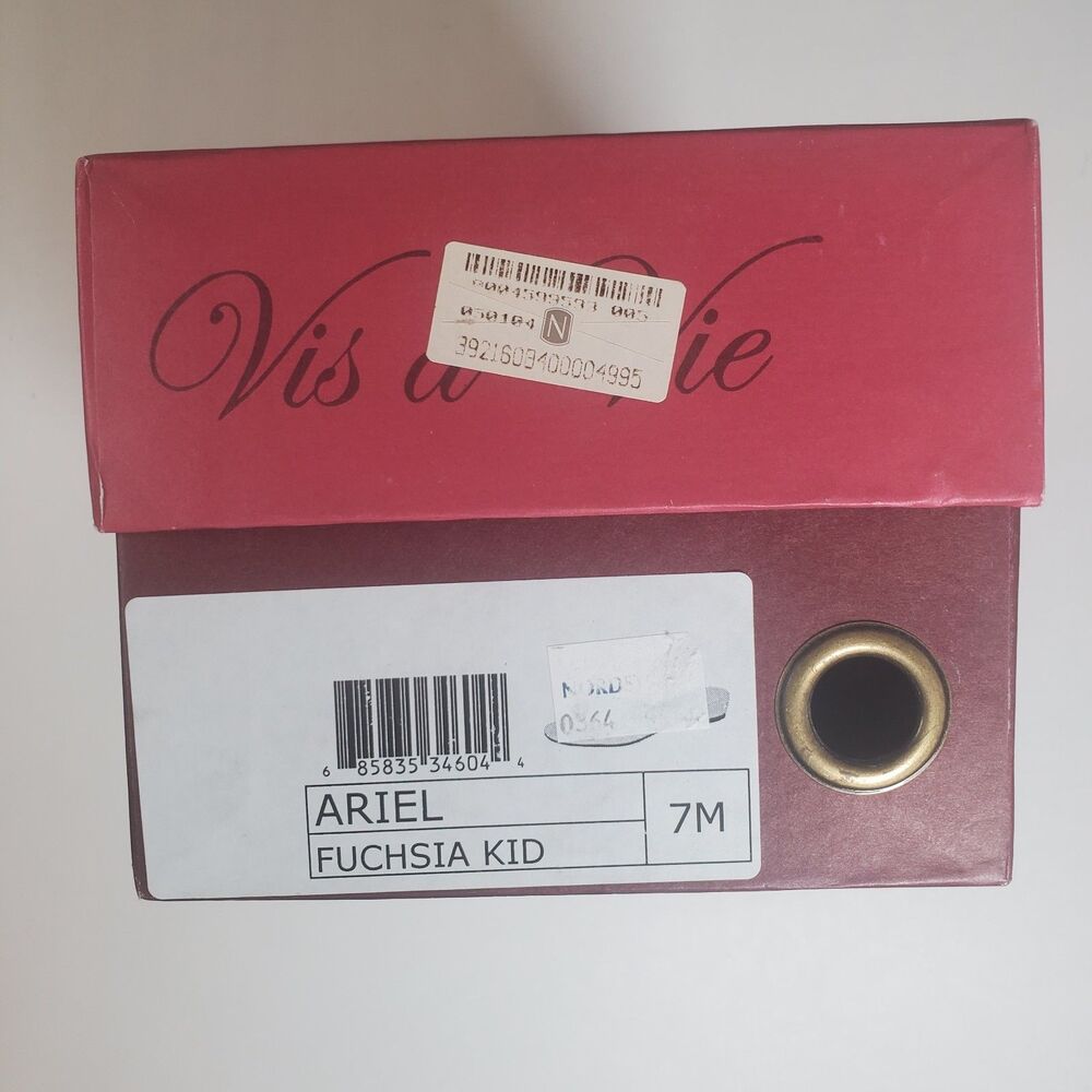 Vintage Vis A Vie Women’s Sandals Size 7M Pink Leather Toe Split Slip-On "Ariel" - Picture 10 of 11